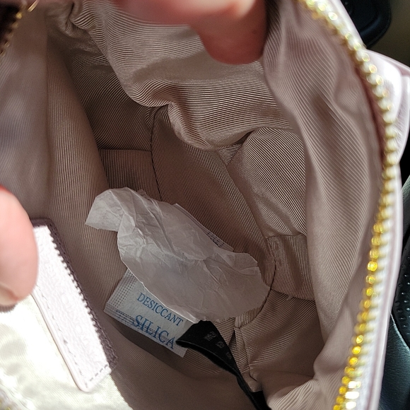 New Antonio Melani leather clutch. Guava Color. Bow in front. - Picture 3 of 6